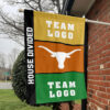 Texas-Longhorns vs Custom Team House Divided Flag, Personalized Two Team Flag 1 Texas-Longhorns vs Custom Team House Divided Flag, Personalized Two Team Flag