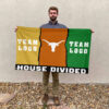 Texas-Longhorns vs Custom Team House Divided Flag, Personalized Two Team Flag 2 Texas-Longhorns vs Custom Team House Divided Flag, Personalized Two Team Flag