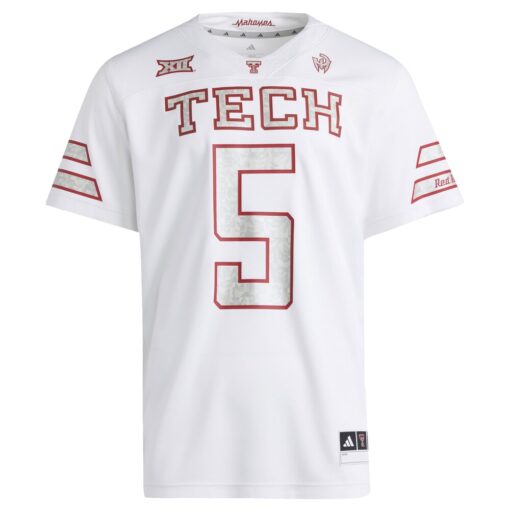 Texas Tech Red Raiders x Mahomes Premier Strategy Jersey – White, Limited Replica Fan Edition