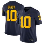 Tom Brady Michigan Wolverines Jordan Brand Game Jersey - Navy, Limited Replica Fan Edition