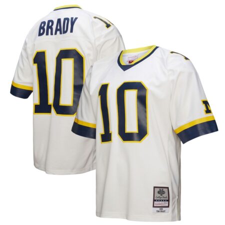 Tom Brady Michigan Wolverines Mitchell & Ness 1999 Legacy Jersey – White, Limited Replica Fan Edition