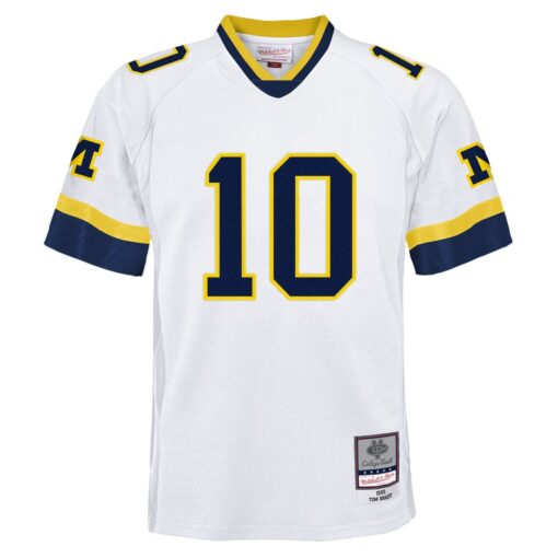 Tom Brady Michigan Wolverines Mitchell & Ness Youth 1999 College Vault Legacy Jersey – White, Limited Replica Fan Edition