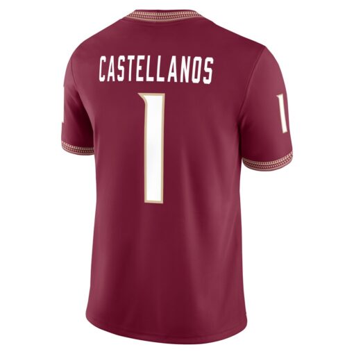 Tommy Castellanos Florida State Seminoles Nike Home NIL Football Game Jersey – Garnet, Limited Replica Fan Edition
