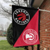 Toronto vs Atlanta House Divided Flag, NBA House Divided Flag 1 Toronto vs Atlanta House Divided Flag, NBA House Divided Flag