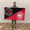 Toronto vs Atlanta House Divided Flag, NBA House Divided Flag 2 Toronto vs Atlanta House Divided Flag, NBA House Divided Flag