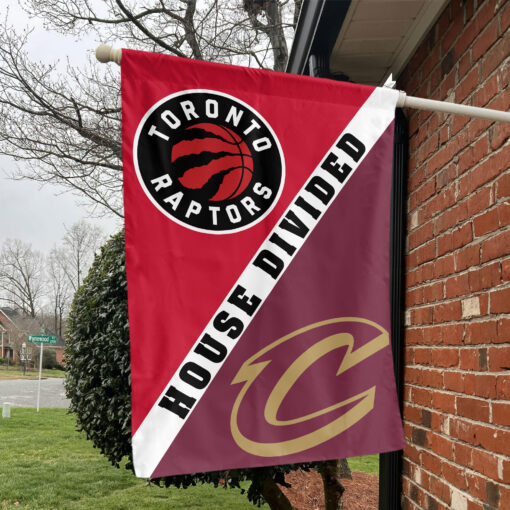 Toronto vs Cleveland House Divided Flag, NBA House Divided Flag Toronto vs Cleveland House Divided Flag, NBA House Divided Flag