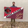 Toronto vs Cleveland House Divided Flag, NBA House Divided Flag 2 Toronto vs Cleveland House Divided Flag, NBA House Divided Flag