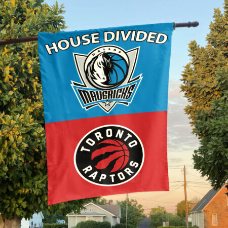 Toronto vs Dallas House Divided Flag, NBA House Divided Flag Toronto vs Dallas House Divided Flag, NBA House Divided Flag