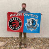 Toronto vs Dallas House Divided Flag, NBA House Divided Flag 2 Toronto vs Dallas House Divided Flag, NBA House Divided Flag