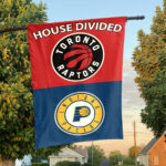 Toronto vs Indiana House Divided Flag, NBA House Divided Flag