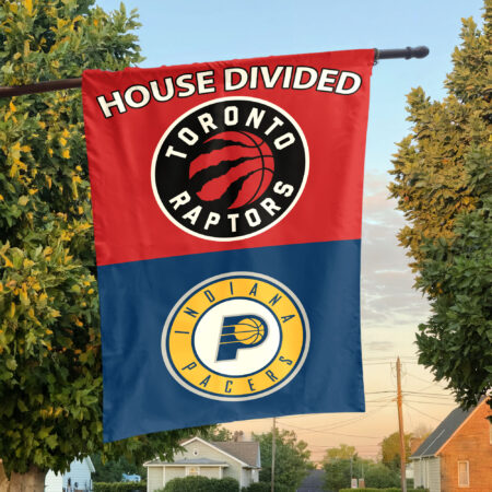 Toronto vs Indiana House Divided Flag, NBA House Divided Flag Toronto vs Indiana House Divided Flag, NBA House Divided Flag