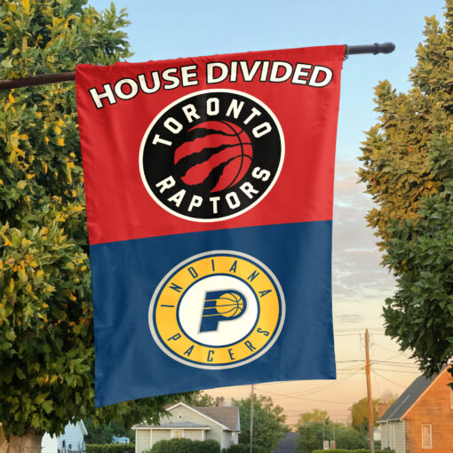 Toronto vs Indiana House Divided Flag, NBA House Divided Flag