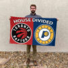 Toronto vs Indiana House Divided Flag, NBA House Divided Flag 2 Toronto vs Indiana House Divided Flag, NBA House Divided Flag