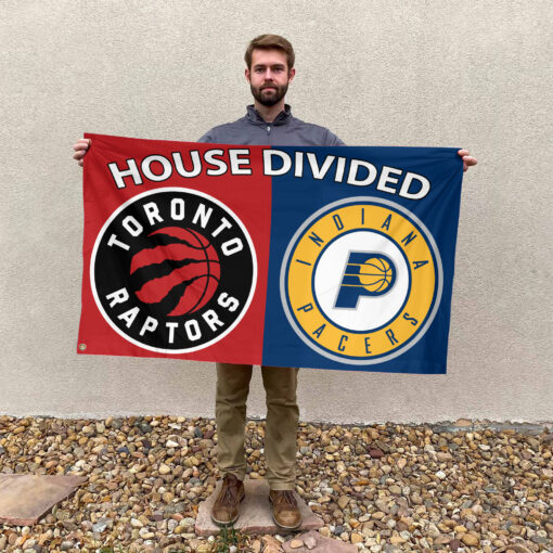 Toronto vs Indiana House Divided Flag, NBA House Divided Flag Toronto vs Indiana House Divided Flag, NBA House Divided Flag