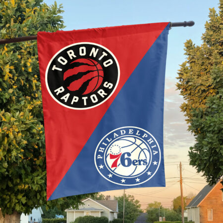 Toronto vs Philadelphia House Divided Flag, NBA House Divided Flag Toronto vs Philadelphia House Divided Flag, NBA House Divided Flag
