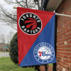 Toronto vs Philadelphia House Divided Flag, NBA House Divided Flag 1 Toronto vs Philadelphia House Divided Flag, NBA House Divided Flag