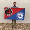 Toronto vs Philadelphia House Divided Flag, NBA House Divided Flag 2 Toronto vs Philadelphia House Divided Flag, NBA House Divided Flag