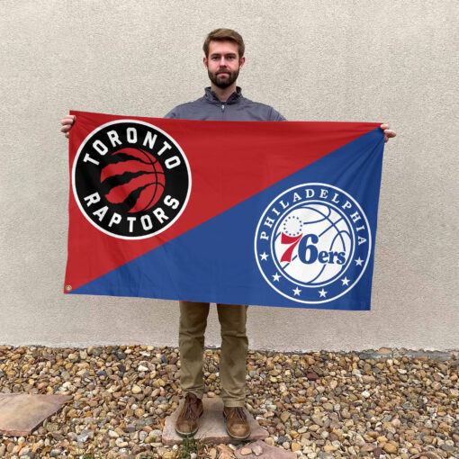 Toronto vs Philadelphia House Divided Flag, NBA House Divided Flag Toronto vs Philadelphia House Divided Flag, NBA House Divided Flag