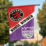 Toronto vs Sacramento House Divided Flag, NBA House Divided Flag