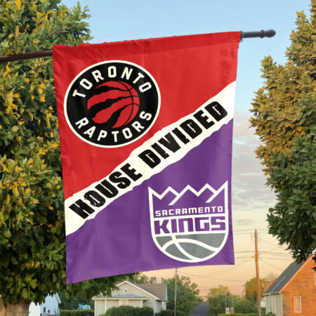 Toronto vs Sacramento House Divided Flag, NBA House Divided Flag Toronto vs Sacramento House Divided Flag, NBA House Divided Flag
