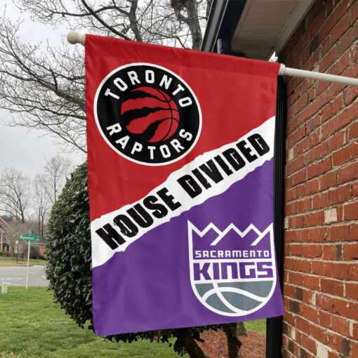 Toronto vs Sacramento House Divided Flag, NBA House Divided Flag Toronto vs Sacramento House Divided Flag, NBA House Divided Flag
