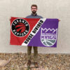 Toronto vs Sacramento House Divided Flag, NBA House Divided Flag 2 Toronto vs Sacramento House Divided Flag, NBA House Divided Flag