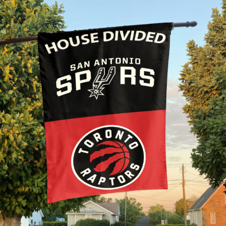 Toronto vs San Antonio House Divided Flag, NBA House Divided Flag Toronto vs San Antonio House Divided Flag, NBA House Divided Flag