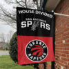 Toronto vs San Antonio House Divided Flag, NBA House Divided Flag 1 Toronto vs San Antonio House Divided Flag, NBA House Divided Flag