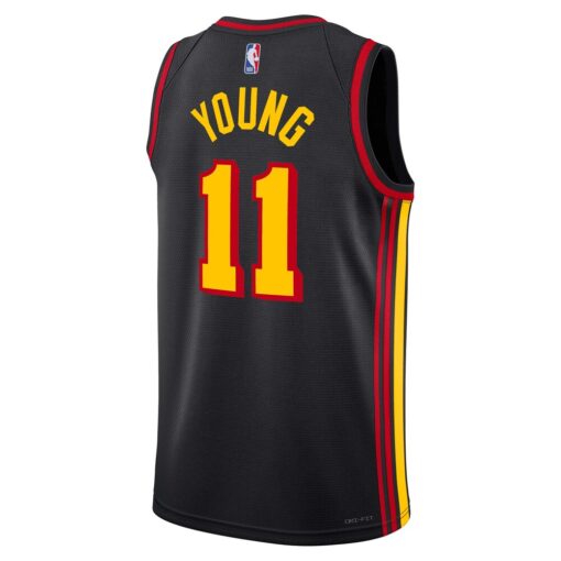 Trae Young Atlanta Hawks Jordan Brand Unisex Swingman Jersey – Statement Edition – Black, Limited Replica Fan Edition