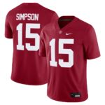 Ty Simpson Alabama Crimson Tide Nike NIL Football Game Jersey - Crimson, Limited Replica Fan Edition