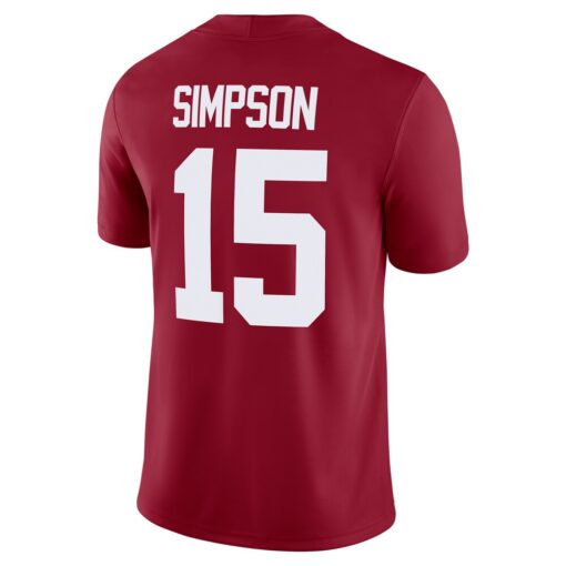 Ty Simpson Alabama Crimson Tide Nike NIL Football Game Jersey – Crimson, Limited Replica Fan Edition