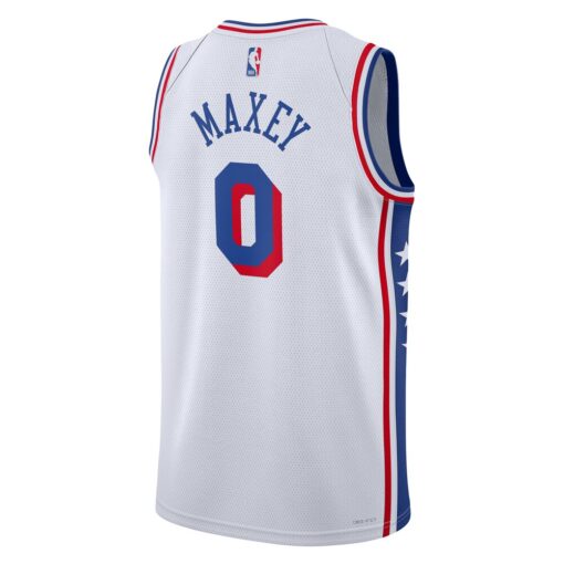 Tyrese Maxey Philadelphia 76ers Unisex Swingman Jersey – Association Edition – White, Limited Replica Fan Edition
