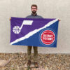 Utah vs Detroit House Divided Flag, NBA House Divided Flag 2 Utah vs Detroit House Divided Flag, NBA House Divided Flag