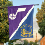 Utah vs Golden State House Divided Flag, NBA House Divided Flag