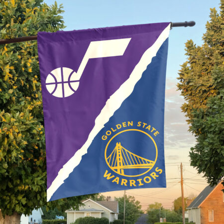 Utah vs Golden State House Divided Flag, NBA House Divided Flag Utah vs Golden State House Divided Flag, NBA House Divided Flag