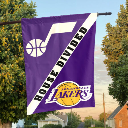 Utah vs Los Angeles House Divided Flag, NBA House Divided Flag
