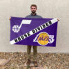 Utah vs Los Angeles House Divided Flag, NBA House Divided Flag 2 Utah vs Los Angeles House Divided Flag, NBA House Divided Flag
