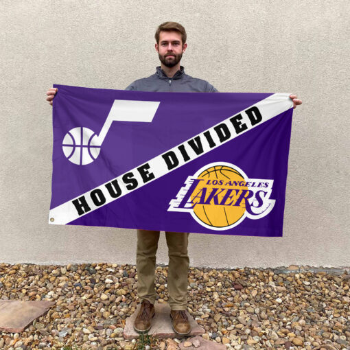 Utah vs Los Angeles House Divided Flag, NBA House Divided Flag Utah vs Los Angeles House Divided Flag, NBA House Divided Flag