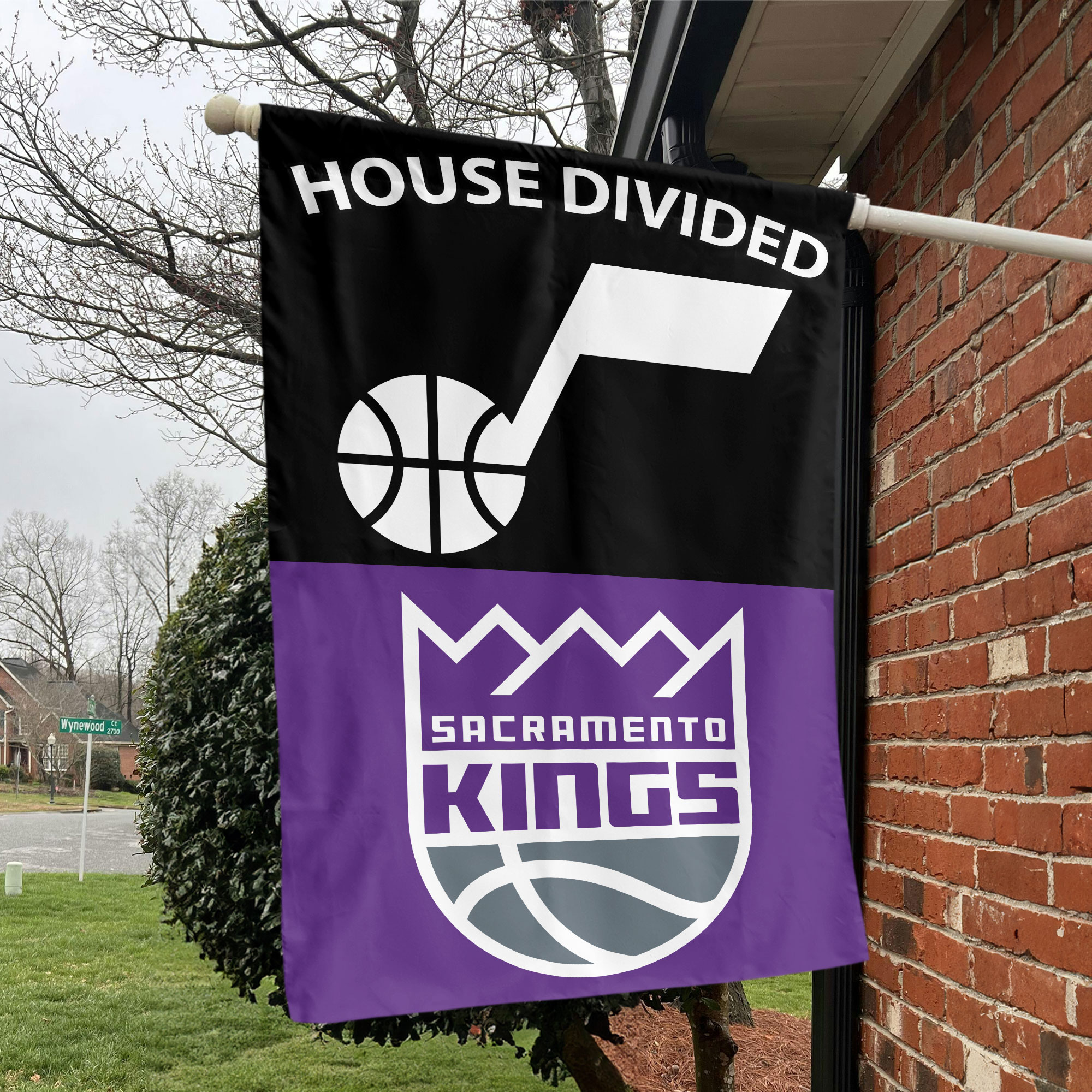 Utah vs Sacramento House Divided Flag, NBA House Divided Flag Utah vs Sacramento House Divided Flag, NBA House Divided Flag