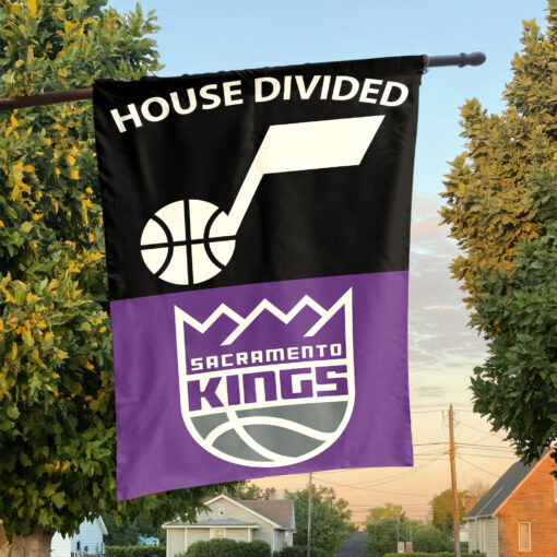 Utah vs Sacramento House Divided Flag, NBA House Divided Flag Utah vs Sacramento House Divided Flag, NBA House Divided Flag