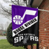 Utah vs San Antonio House Divided Flag, NBA House Divided Flag 1 Utah vs San Antonio House Divided Flag, NBA House Divided Flag