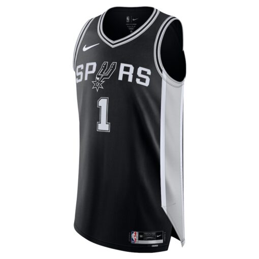 Victor Wembanyama San Antonio Spurs Authentic Jersey – Icon Edition – Black, Limited Replica Fan Edition