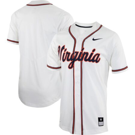 Virginia Cavaliers Nike Replica Baseball Jersey – White, Limited Replica Fan Edition