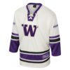 Washington Huskies Colosseum Puck Proud Fashion Hockey Jersey - Cream, Limited Replica Fan Edition