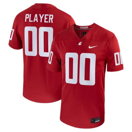 Washington State Cougars Nike Pick-A-Player NIL Replica Football Jersey – Crimson, Limited Replica Fan Edition
