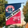 Washington vs Chicago House Divided Flag, NBA House Divided Flag