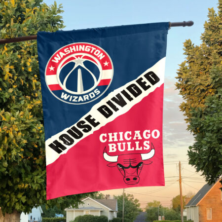 Washington vs Chicago House Divided Flag, NBA House Divided Flag