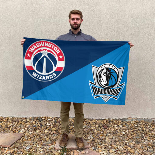 Washington vs Dallas House Divided Flag, NBA House Divided Flag