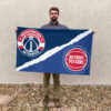 Washington vs Detroit House Divided Flag, NBA House Divided Flag