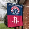 Washington vs Houston House Divided Flag, NBA House Divided Flag 1 Washington vs Houston House Divided Flag, NBA House Divided Flag